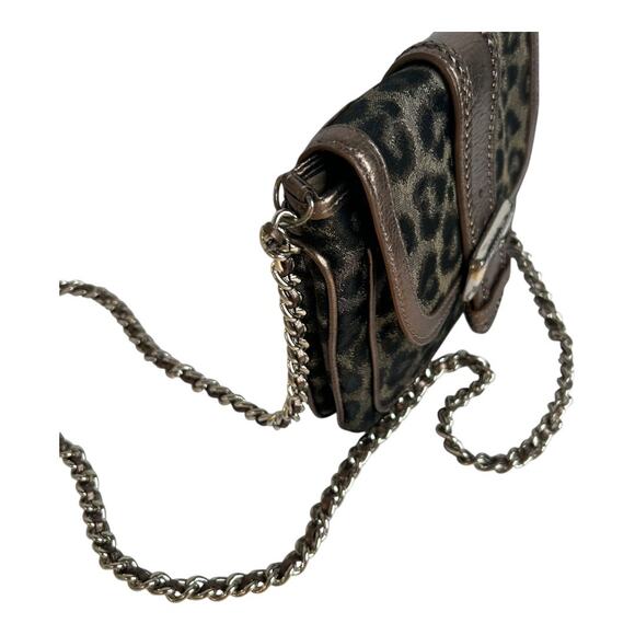 Brighton Leopard Print Chain Strap Small Crossbody Bag - Picture 4 of 13